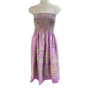 Lavender and Green sun dress.  Strapless size S/M